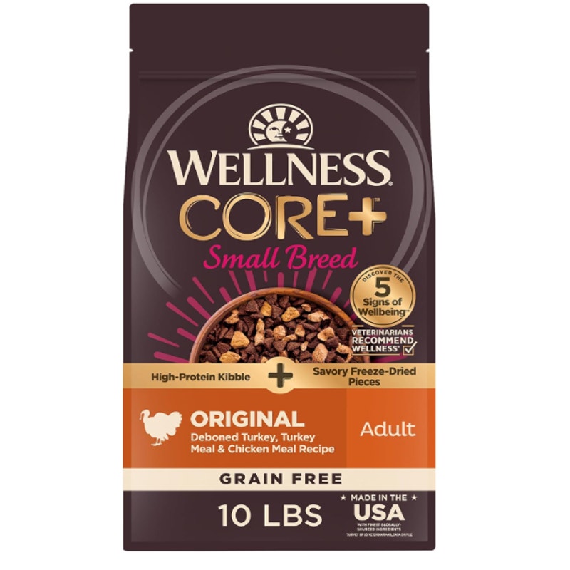 Wellness CORE+ Dry Dog Food Freeze Dried Pieces, Small Breed, Grain Free 10 lbs