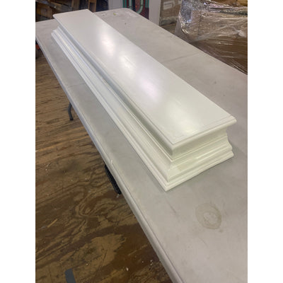 Nova Solo Halifax Floating Wall Shelf, White 4.7 x 9.6 x 47.2 in. Ding/ Dent