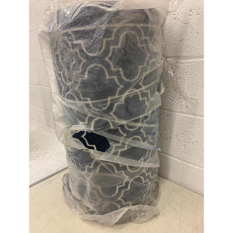 TrafficMaster Trellis Navy Blue & White 26" W x 70&