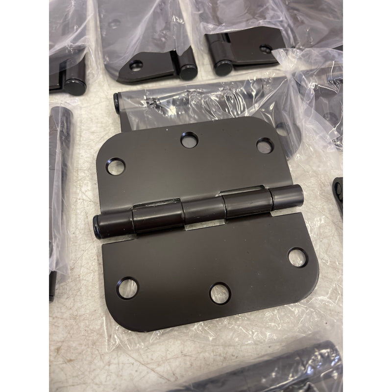 SET-OF-24 Everbilt 3-1/2"x5/8" Radius Dark Oil-Rubbed Bronze Door Hinges