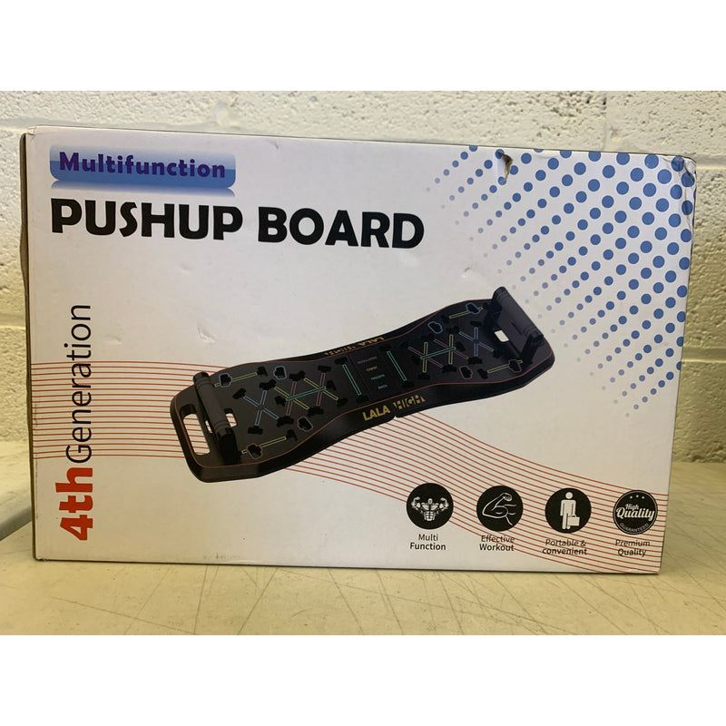 LALAHIGH Portable Home Gym System: Large Compact Push Up exercise Board w Bands
