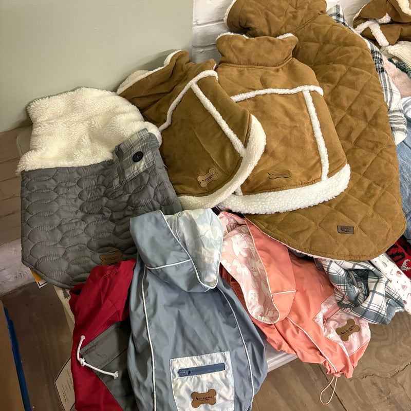 40-Pieces Pet Clothes, Mixed Sizes, Dog Sweaters, Hoodies, Shirts, Jackets