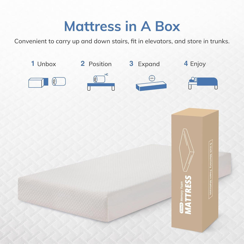 8" Green Tea Memory Foam Mattress (Full Size) Medium Firm w/ Removable Cover