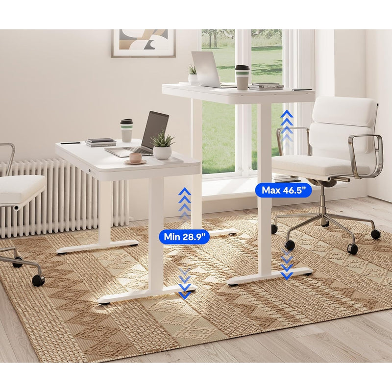 FLEXISPOT Comhar Electric Standing Desk with Drawers 48"x24" White EW8W READ