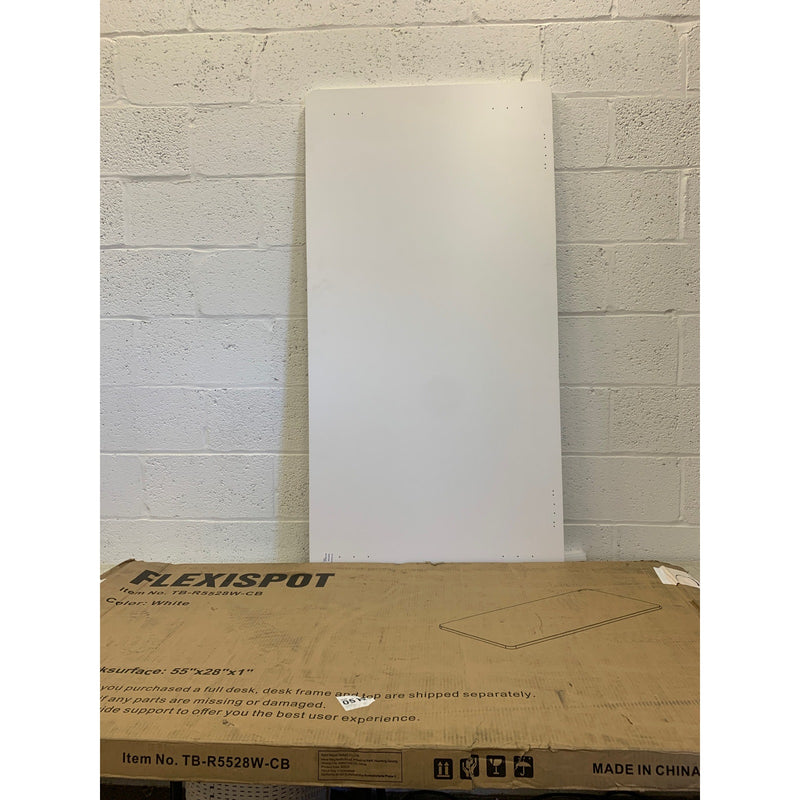 Flexispot Desk Top Only No Frame 1-Piece 55"x28" Rectangular Round Corners WHITE