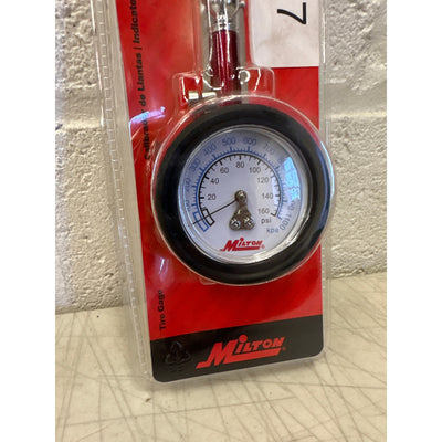 Milton Industries Single Head Chuck Dial Tire Gauge, Tire Pressure, 0-160 PSI