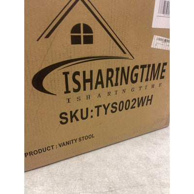 Vanity Stool, Desk Stool with Cushion Seat, Piano Bench, Square 18” Vanity Seat