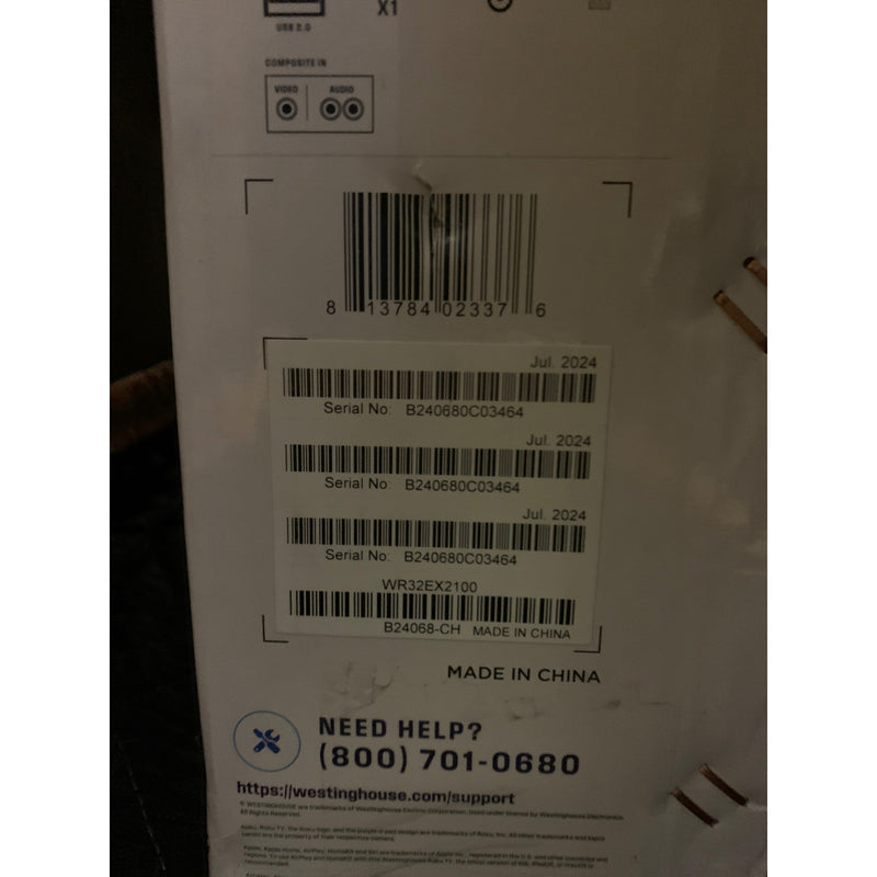 Westinghouse Roku TV 32 Inch Edgeless High Defintion Smart Television Black