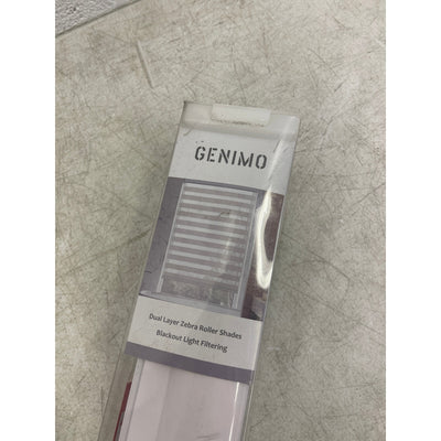 GENIMO Zebra Blinds Dual Layer Roller Window Shades 54" x 72" - White