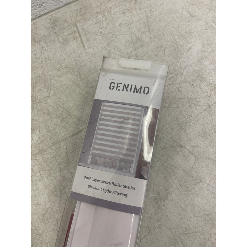 GENIMO Zebra Blinds Dual Layer Roller Window Shades 54" x 72" - White