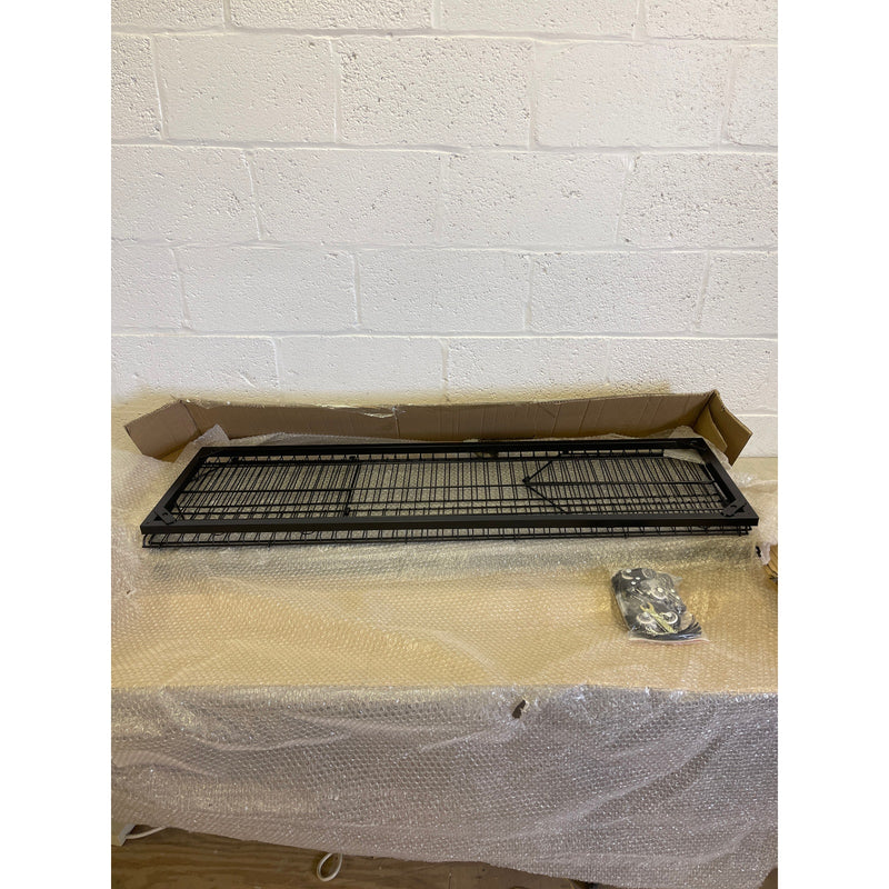 Yuwoune Retail Candy Display Rack, 5 Tier Black Metal Display with Wheels 48" x 54"