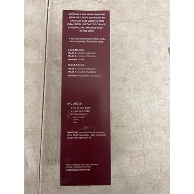 PMD Clean Body - Smart Body Cleansing Device Silicone Brush & 3 Attachments Red