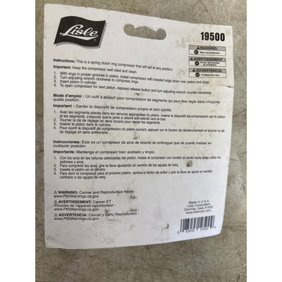 Lisle 2-1/8" To 5" Ring Compressor, For Passenger Cars & Light Trucks - 19500