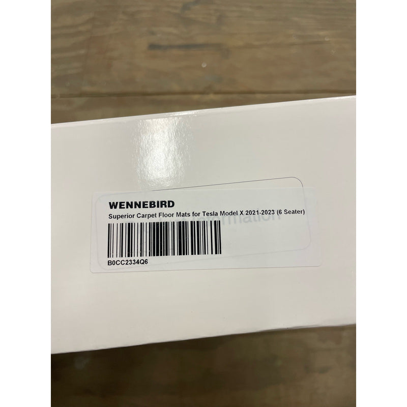 Carpet Floor Mats for 2021-2023 Tesla Model X 6 Seater, 3pc, WENNEBIRD Superior