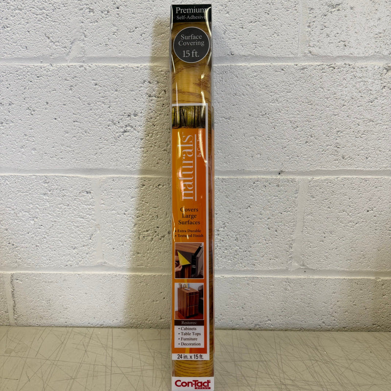 Con-Tact Naturals Heavy Duty Self-Adhesive Surface Covering, 24in x 15ft - Wood