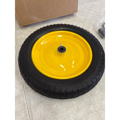 Single 14.5" Flat Free Replacement Tire / Wheel, Steel Rim, Universal Fit