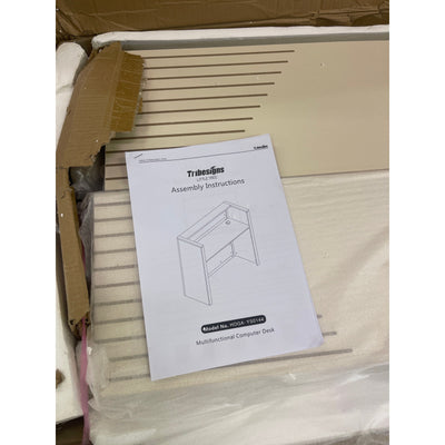 Mostrador de recepción Tribesigns de 120 cm, moderno mostrador de recepción para oficina, LEER