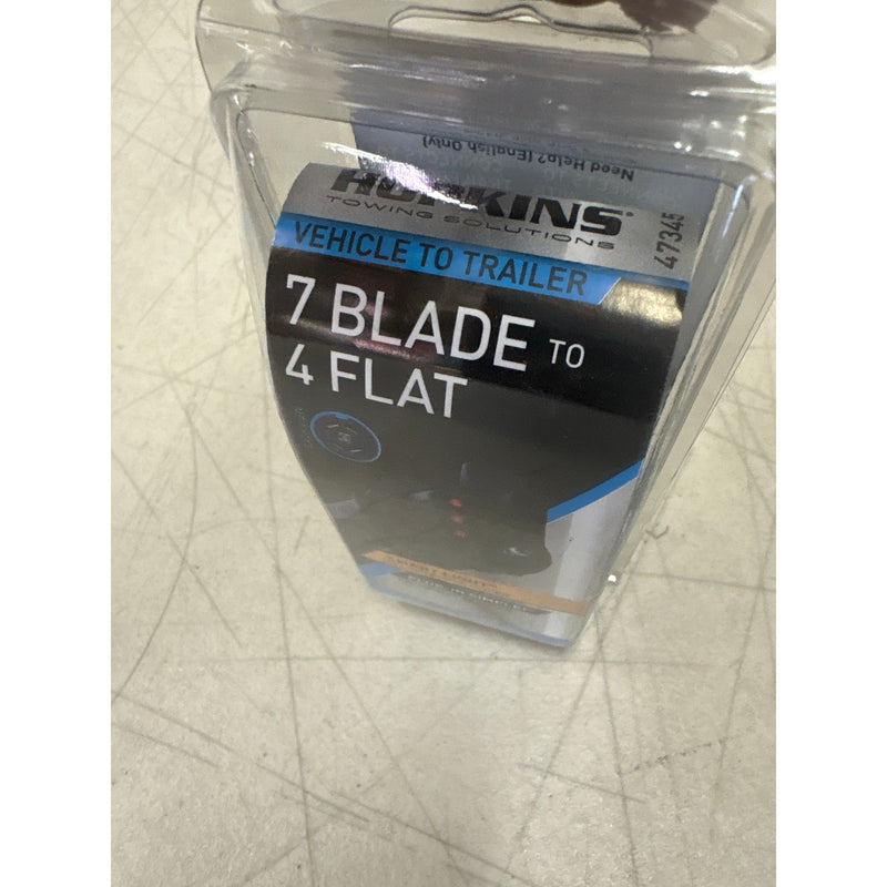 Hopkins 47345, LED Test 7 Blade to 4 Flat Towing Adapter, Trailer Accessories