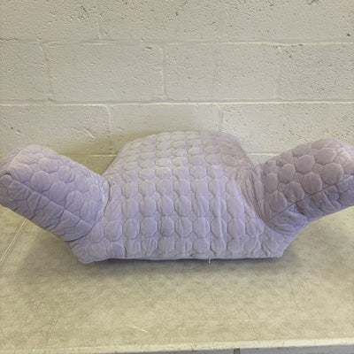 Soft Plush Backrest Pillow, 36"W x 20"H, Reading Pillow - Purple w Circle Design