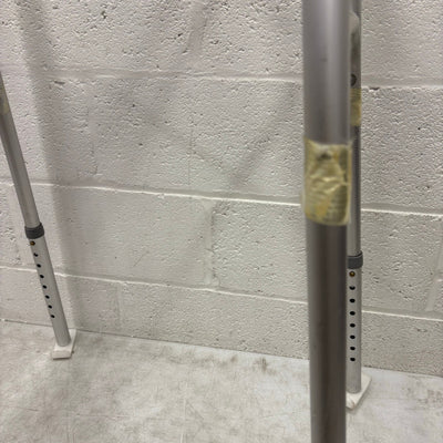 Trigger Release Folding Walker, 2 Wheels, Height Adjustable, Hand Grips - Gray