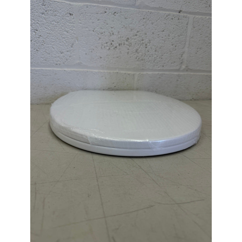 Dayao Premium Round Toilet Seat with Cover, Slow Quiet Close, Bathroom - White