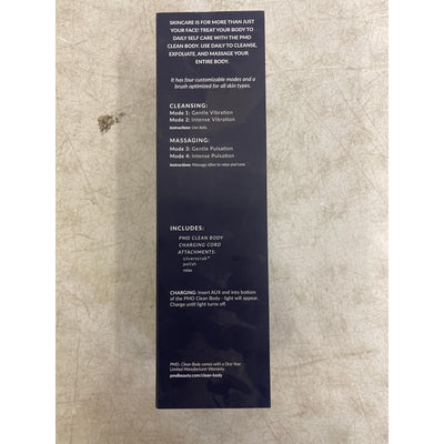 PMD Clean Body - Smart Body Cleansing Device Silicone Brush & 3 Attachments Navy