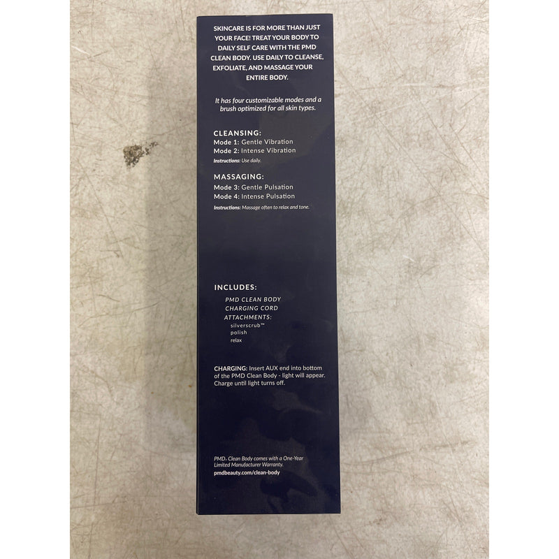 PMD Clean Body - Smart Body Cleansing Device Silicone Brush & 3 Attachments Navy