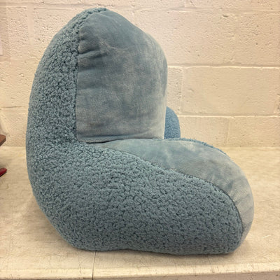Soft Fuzzy Plush Backrest Pillow 32"W x 18”H Reading & Lounging - Blue