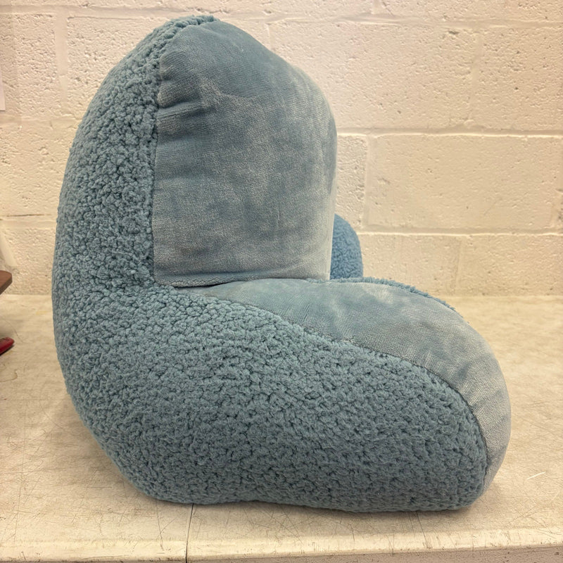 Soft Fuzzy Plush Backrest Pillow 32"W x 18”H Reading & Lounging - Blue