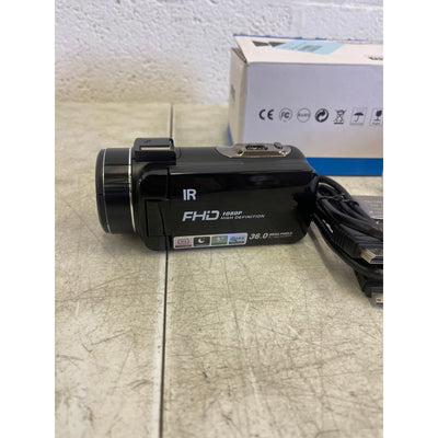 ACTITOP Video Camera FHD 1080P 30FPS 36MP 16X with Case & Remote - Black