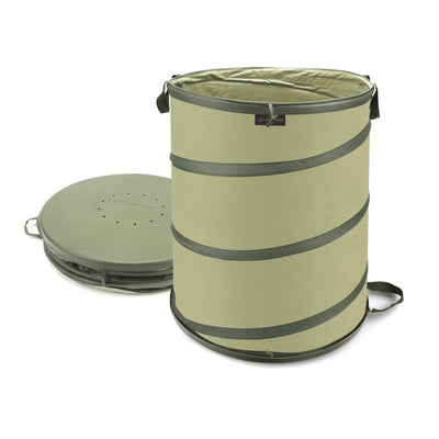 YUDI & GARDEN 45 Gallon Hard Bottom Collapsible Garden Bag, Green, Trash Can