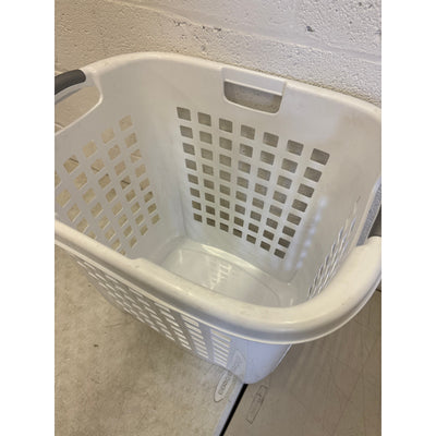 Sterilite White Plastic Laundry Basket w Handles 22.25"L x 17.38"W x 19.88"H