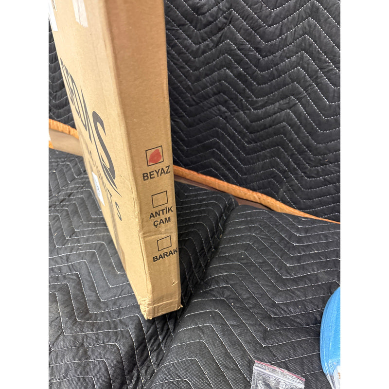 Sedas Living Units 17 " Round Mirror with 1.5" Wood Frame - Wall Mirror - White