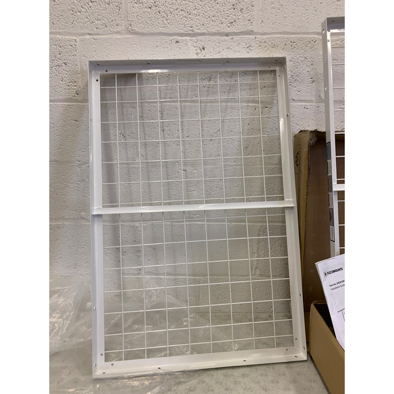 FLEXIMOUNTS Overhead Garage Ceiling Hanging Storage Rack, 3ftx8ft WHITE GR38W