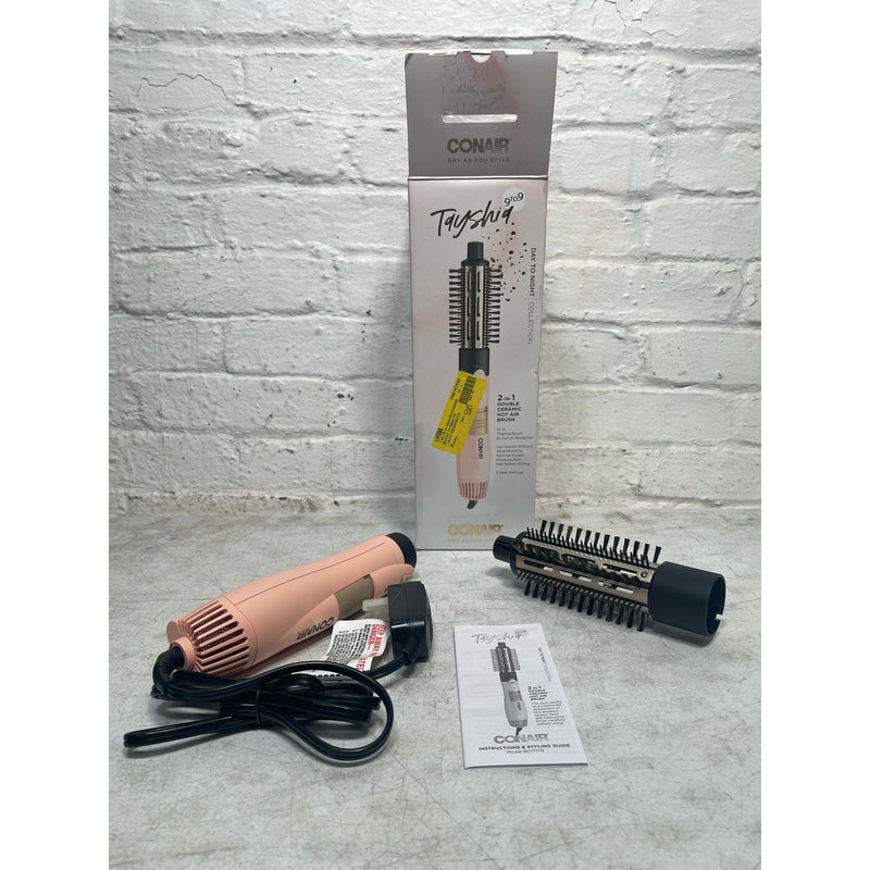 Tayshia By Conair 2-in-1 Double Ceramic Hot Air Brush, 1 1/2 Inch, BC171TR