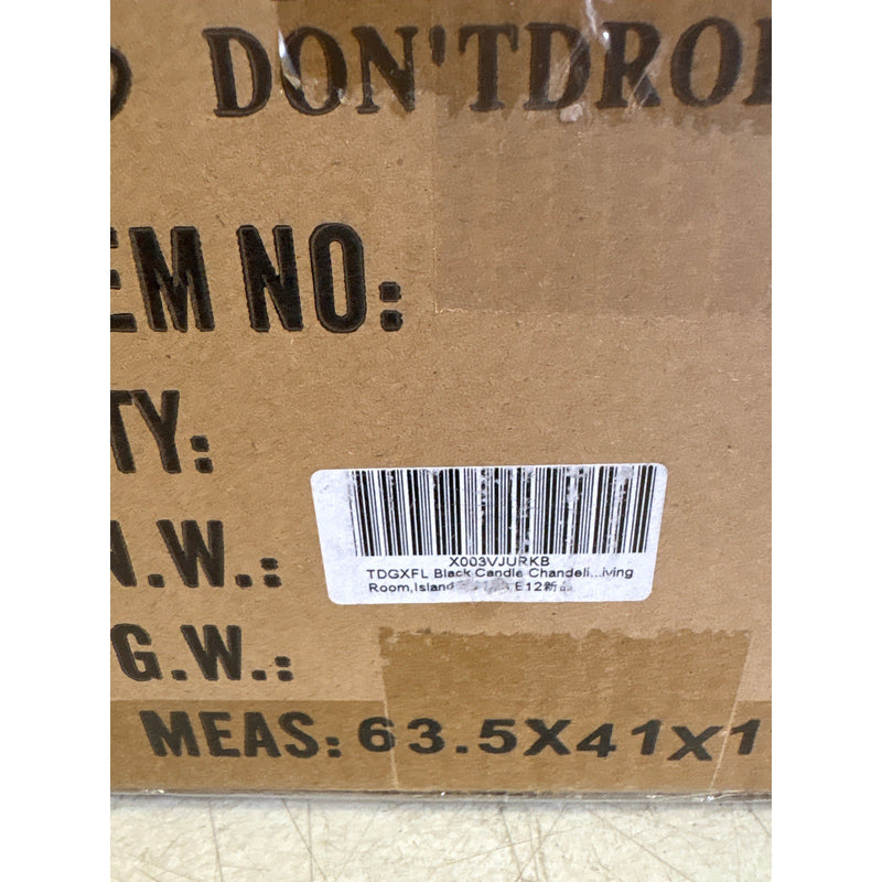 TDGXFL 6-Light Black Chandelier Light Fixture Wagon Wheel Chandelier 28.6in E12