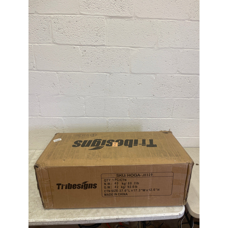 Tribesigns Freestanding Shoe Cabinet with Acrylic Doors and LED Lights - Black