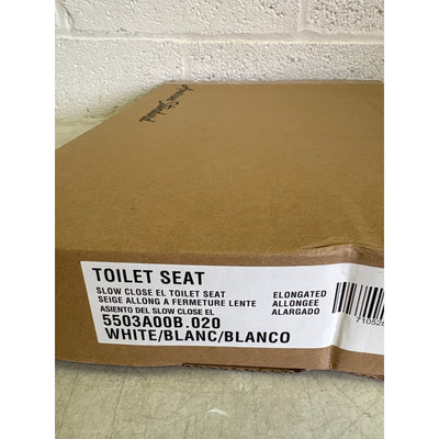 American Standard Slow Elongated Closed Front Toilet Seat, White 5503A00B.020