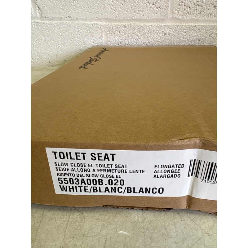 American Standard Slow Elongated Closed Front Toilet Seat, White 5503A00B.020