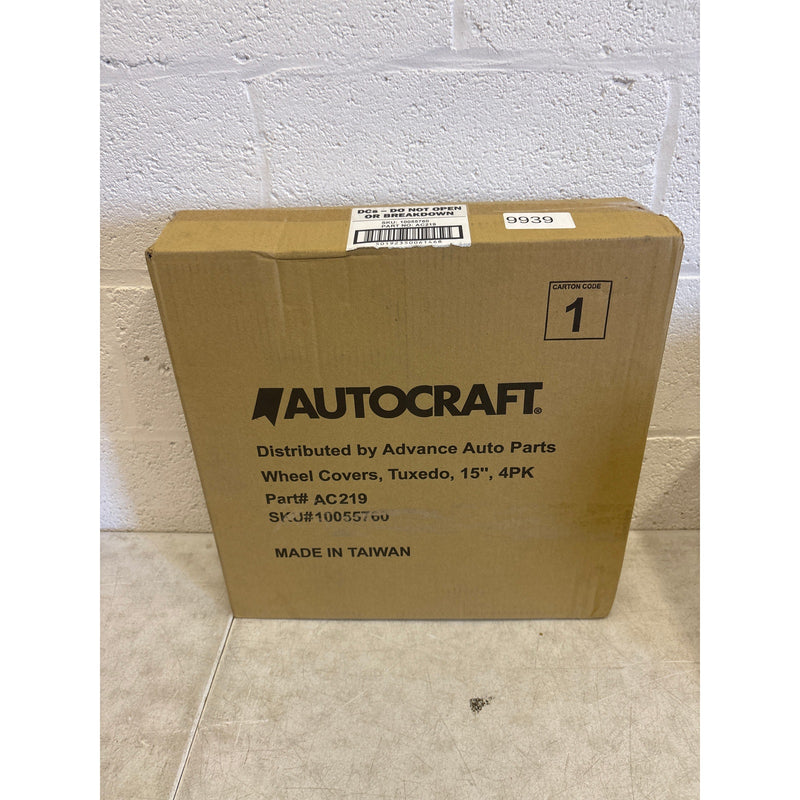4-Pack AutoCraft 15" Wheel Cover: 7-Spoke, Matt Black, High Impact Plastic AC219