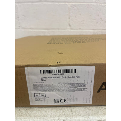 Quukka Jigsaw Puzzle Board with Drawers Adjustable Height Spinning Bottom Black