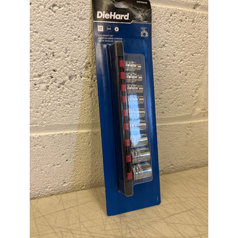 DieHard 3/8" Drive 6-Point Socket Set, SAE, 9-Piece, Hand Tools - DHP55246