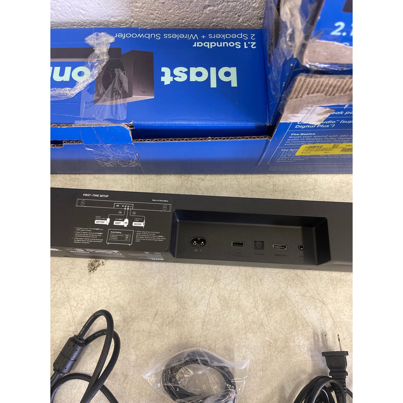 Onn. 32" 2.1 Soundbar with 2 Speakers & Wireless Subwoofer, Bluetooth, 480 Watt