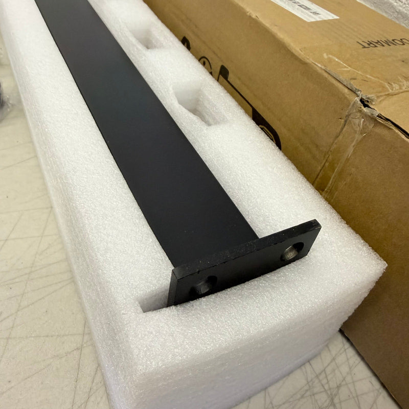 Domart Stainless Steel Square Glass Railing Post System with Clamp, 85cm, Black