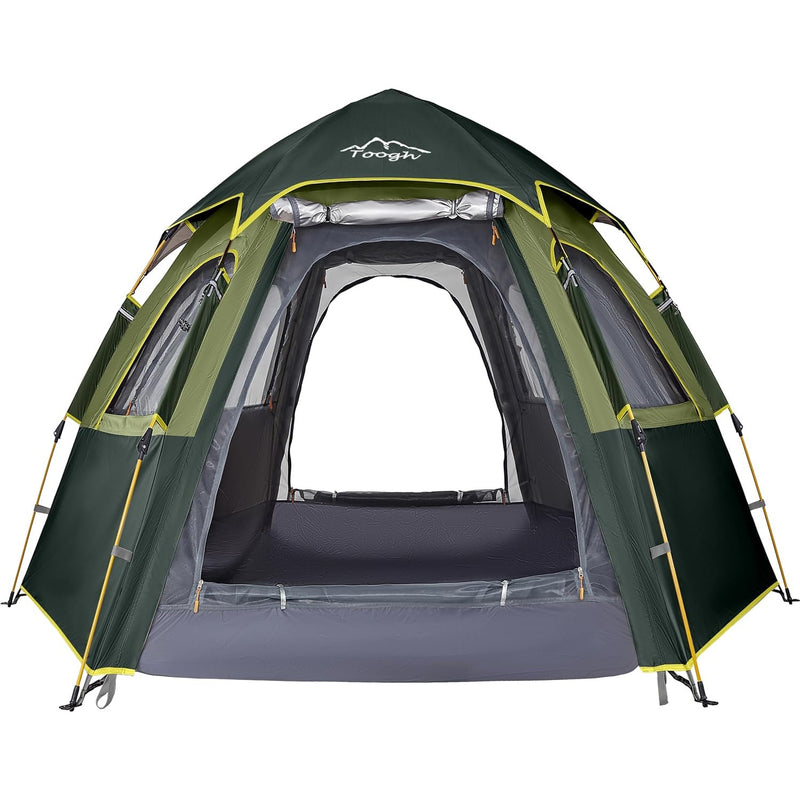 66" Camping Tent with Instant Setup, 2/3 Person, Weatherproof, with Rainfly