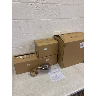 3-PACK Vcozar Glass Wall Lamp Round Base Modern Gold / Gray Wall Sconce, Smoked