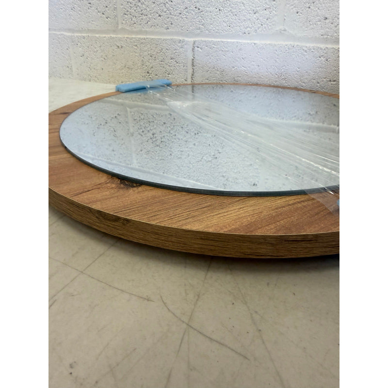 Sedas Living Units 16.5 " Round Mirror with 1.5" Wood Frame, Circular Mirror