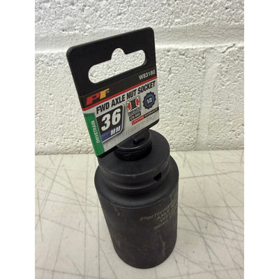 Performance Tool Heavy Duty 36mm 12 Point Axle Nut Socket Chrome Alloy Steel
