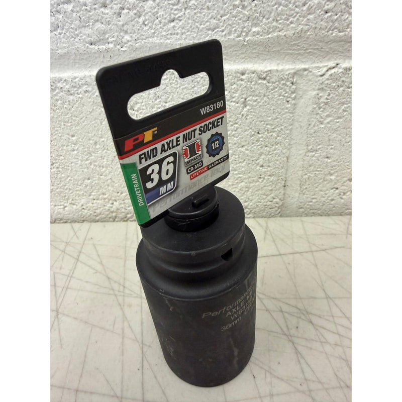 Performance Tool Heavy Duty 36mm 12 Point Axle Nut Socket Chrome Alloy Steel