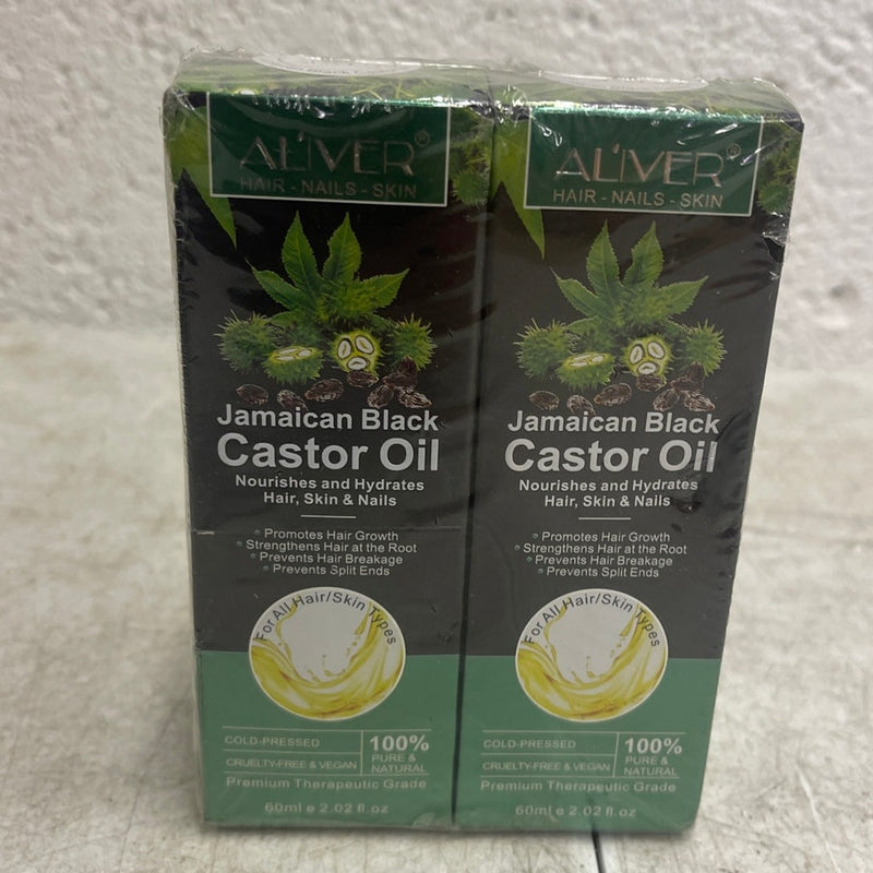 2-Pack Aliver Jamaican Black Castor Oil Hair Growth & Skin Conditioning 2oz Each